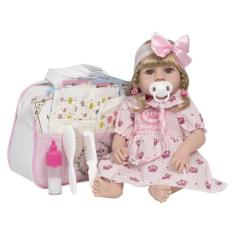 Bebê Tipo Reborn Princesa Abigail Loira Bolsa Maternidade - Cegonha Re