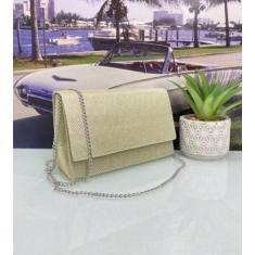 Bolsa Bolsinha de mão e ombro Feminino Alça corrente Brilhosa com Glit