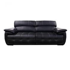 Sofá Retrátil E Reclinável De Couro Filipinas 2,20 M Preto Pigmentado - Mempra Design