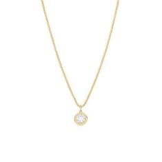 Colar Rommanel Banhado Ouro Veneziana Com Ponto Luz Zircônia 40Cm 5320