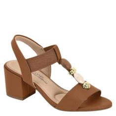Sandália Feminina Modare Salto Baixo Grosso Conforto 7109465 - Avelã -