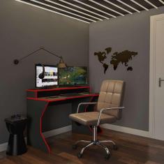 cadeira de escritório secretária giratória blake marrom