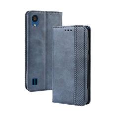 Capa para ZTE Blade Blade A5 2019, capa flip de couro para ZTE Blade Blade A5 2019, capa magnética retrô para celular, capa carteira de telefone com compartimentos para cartão