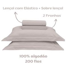 Jogo de Lençol Cama Casal 4 peças  200 Fios Reffinata Color