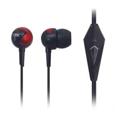 Fone de Ouvido intra Auricular com Microfone oex FN201 - Preto e Vermelho