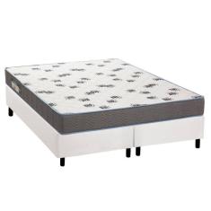 Cama Box King: Colchão Espuma D33 Ortobom Light Saúde + Base CRC Courano White(186x198)