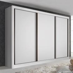 Guarda Roupa Casal 3 Portas 6 Gavetas Liv Espresso Móveis Branco