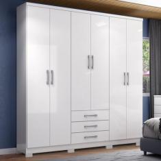 Guarda Roupa Solteiro 6 portas 3 Gavetas City Briz