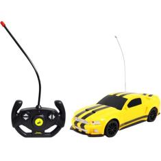 Carro De Controle Remoto Mustang Miniatura - Dm Toys, Amarelo