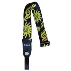 Alça Correia Para Ukulele Basso Uk-01 Sol Amarela e Preta