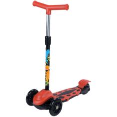 Patinete Infantil Radical Power Vermelho 3 Rodas Freio e Dobrável DM Toys