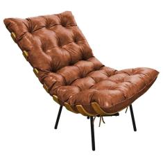 Poltrona Costela Corano Nozes Base de Metal D´rossi