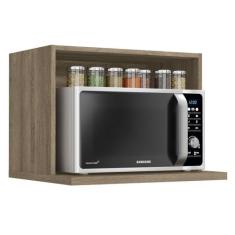 Armário Aéreo Cozinha para Micro-Ondas Nogal G738 - Kappesberg, Marrom