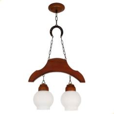 Pendente Muller Sela de Cavalo 2 Lâmpadas Envelhecido 932E - Luminária