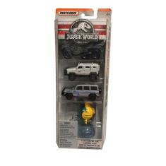 Kit 5 Miniaturas Matchbox Jurassic Park World Escala 1/64