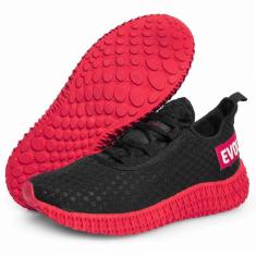 Tênis Esportivo De Academia Corrida Caminhada Masculino Colméia Vermelho-Masculino