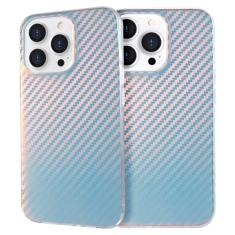 GANGANPRO Capa de telefone compatível com iPhone 15 Pro fluorescente a laser iridescente holográfico gradiente TPU bumper PC traseira fina à prova de choque 6,1 polegadas