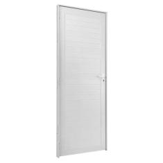 Porta de Aluminio Lambril 210 Cm X 70 Cm Branco