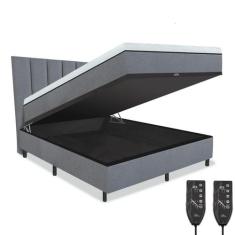 Cama Box Baú e Colchão Magnético Massageador + Cabeceira - Eco New Pre