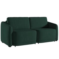 Sofá Cama Casal Para Sala 236cm Polska K04 Veludo Verde - Mpozenato