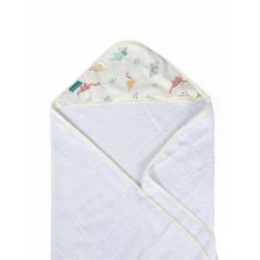 Toalha De Banho Baby Com Capuz Extra Macia 100% Algodão - Dinossauros