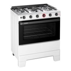 Fogão 5 Bocas Esmaltec Ideal Super Mesa em Aço Inox Acendimento Automático F5IAB5121 Branco - Bivolt