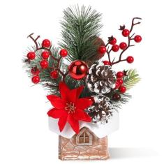 Mini Árvore de Natal Artificial KPX com Enfeites - Mesa