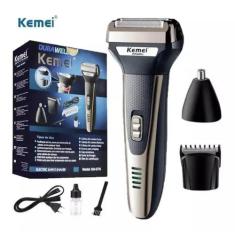 Maquininha De Cortar Cabelo Fazer A Barba Deixa Lisa KM-6776 - Kemei