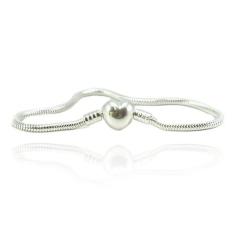 Pulseira Berloqueira Fecho Coração Prata Legitima 925 - Lojas La&Ny, 1