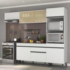 Armário De Cozinha Compacta 4 Peças Mp3691.964 Veneza Branco