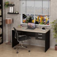 Mesa De Escritório Escrivaninha 140x60cm com Gaveta - Netmobil