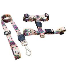 Peitoral com guia para cachorro modelo H coleira de passeio Facepet, M