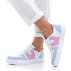 Tênis Feminino Blogueira Casual Super Tendência Branco - Valentina Ros