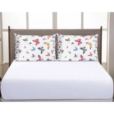 Jogo De Lençol Cama Box Padrão 3 Peças Percal 200 Fios Toque Macio Bor