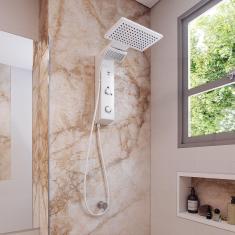 Ducha Chuveiro Hydra Falls Eletrônico Branco 110v