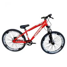 Bicicleta Gios Frx Evo Vermelho Neon Aro 26 Freeride Freio Disco Hidráulico