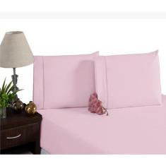 Jogo de Lençol Micro Percal 400 Fios Ponto Palito - Solteiro / Casal P