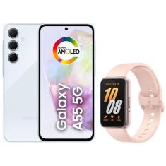 Smartphone Samsung Galaxy A55 128GB Azul Claro - 5G 8GB RAM + Smartban