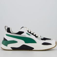 Tênis Puma X-Ray 2 Square Branco Preto e Verde-Masculino