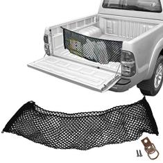 Rede CargoBag Elástica de Contenção Bagagem Para Caçamba de Pickup Pick Up CargoNet Preta Universal Toyota Hilux