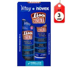 Kit C/03 Novex Vitay Liso Cinema Shampoo + Condicionador 300ml