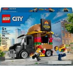 LEGO 60404 City – Caminhão Food Truck Trailer  de Hambúrgueres – 194 peças