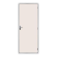Kit Porta de Madeira Lisa 215x65cm com Batente de Aço 06cm Açomad MGM Branco