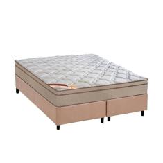 Cama Box King: Colchão Molas Castor Bonnel Revolution + Base CRC Suede Clean(193x203)