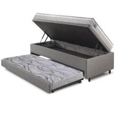 Bicama Box Baú Solteiro Revestimento Sintético Linho Cinza 88x188 Com 