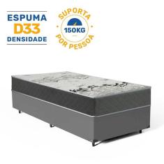 Cama Box Com Colch o De D33 Iso 3000 Solteiro King 96cm