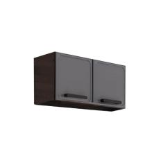 Armário De Cozinha Modulado Estilo 7004 2 Portas Cinza-grafite - Bertolini