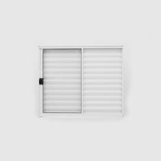 Janela de Alumínio Veneziana 3 Folhas 120x120cm Plus Lux Esquadrias