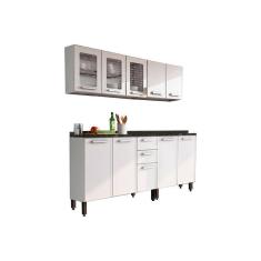 Cozinha Modulada Completa Gourmet 4 Peças (2 Armários + 2 Balcões) C4P70 Branco - Bertolini