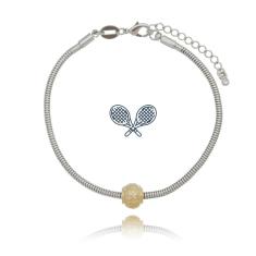 Pulseira Balle De Tennis Revestida Em Ródio